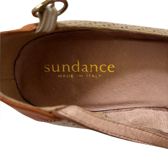 Sundance T-Strap Maryjane Wedge metallic bronze nubuck and cognac leather 39 - Picture 12 of 16